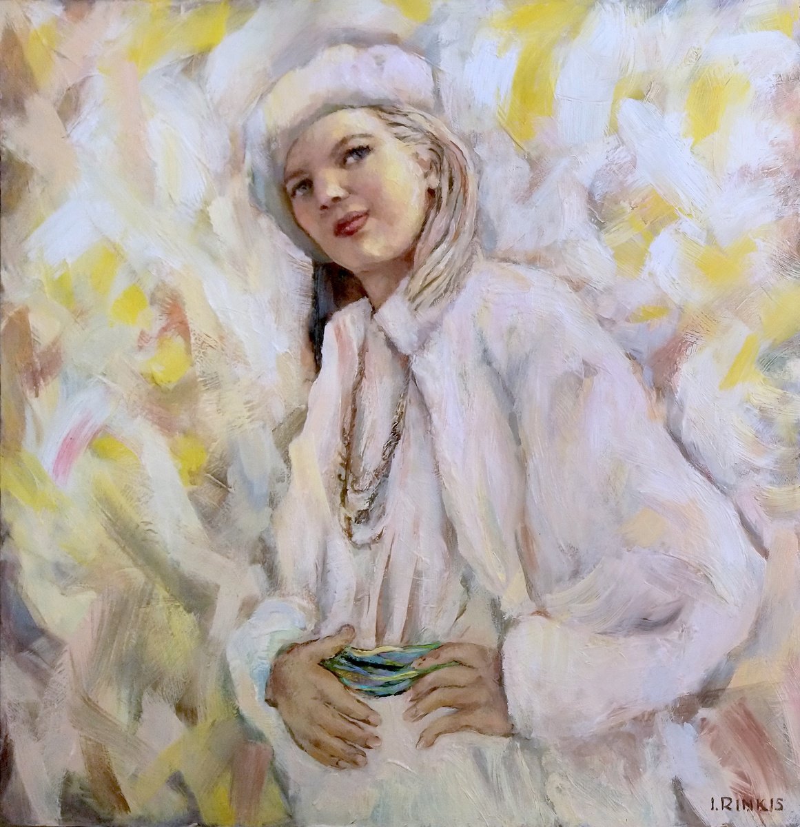 WOMAN IN WHITE. SPRING by Ilgonis Rinkis