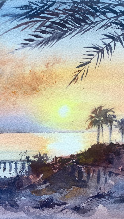 Sunset on the sea #3 by Eugenia Gorbacheva