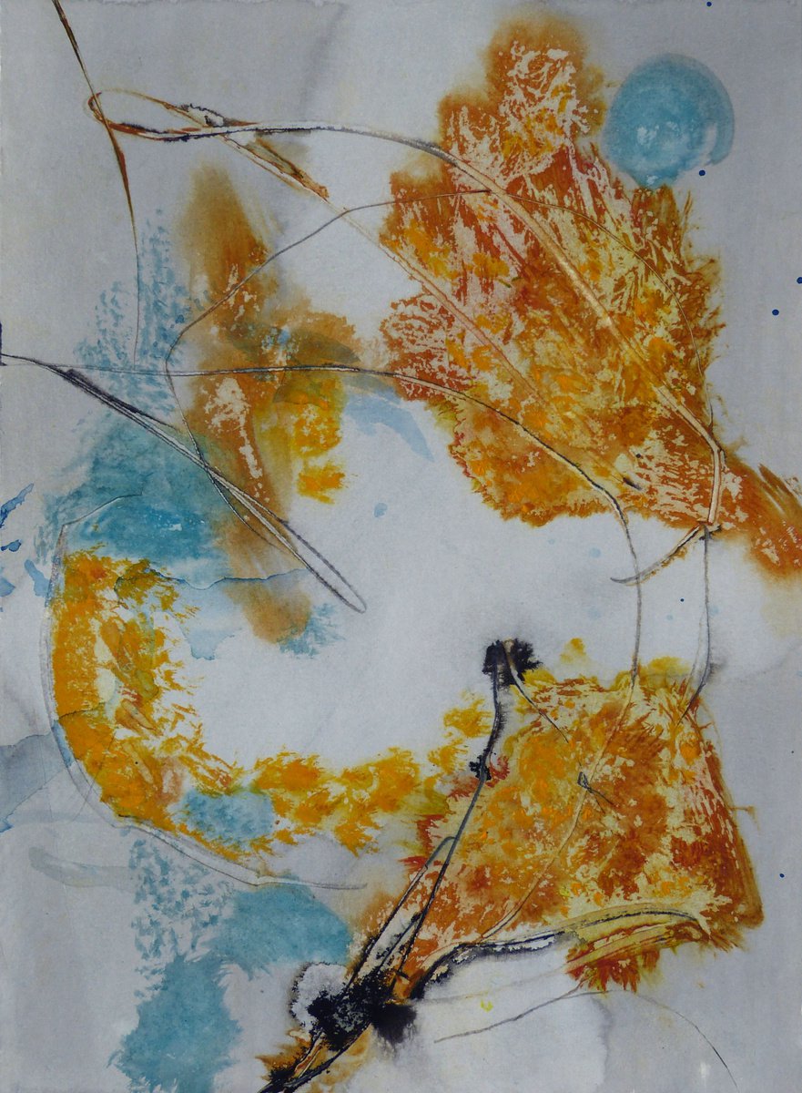 Abstract Botanical Drawing By Frederic Belaubre, 8 X 11, Prolegomena Series E9, Original Artwork