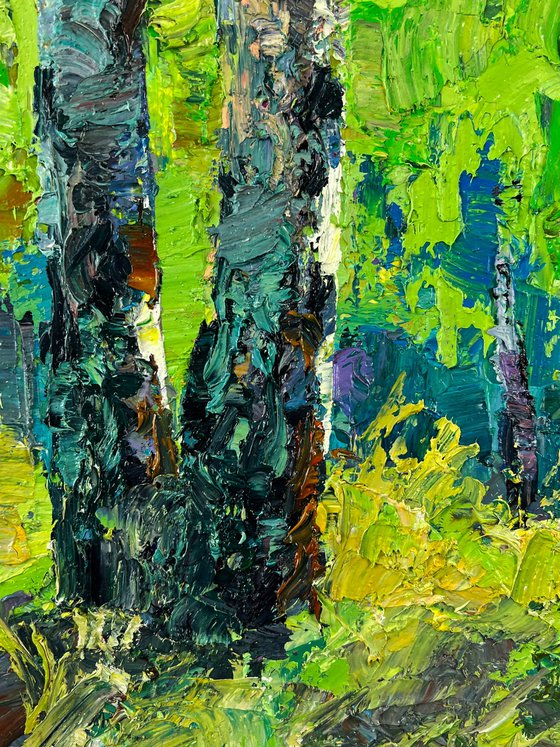 Birch Forest on a Summer Day