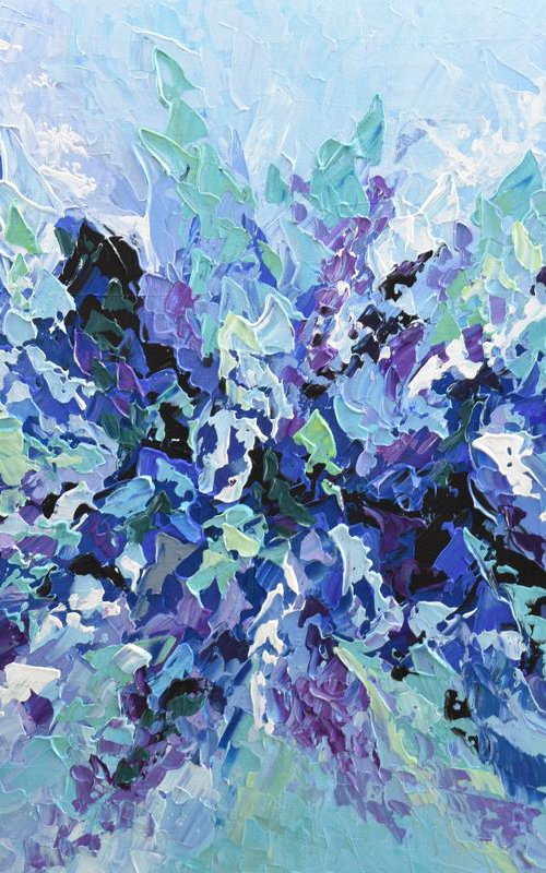 Lilac Blossom - Abstract Acrylic Painting by Olga Tkachyk