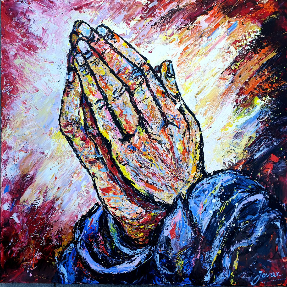 Abstract praying hands by Jovan Srijemac