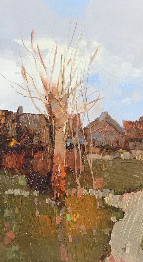 Village, Handmade oil painting on Canvas, One of a kind by Vahe Yeremyan