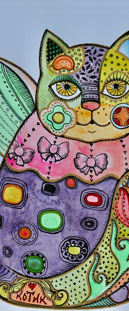 Little Lucky Cat by Oxana Zaika