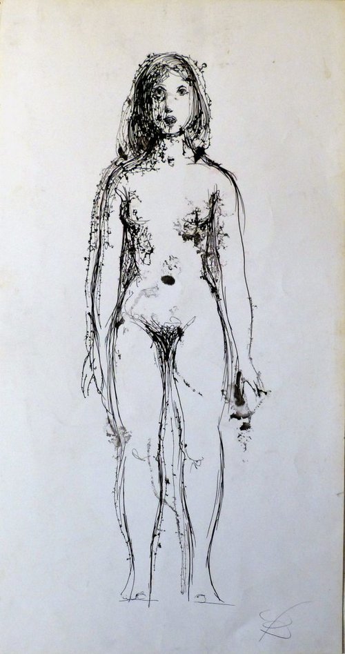Standing Nude 25x48cm by Frederic Belaubre