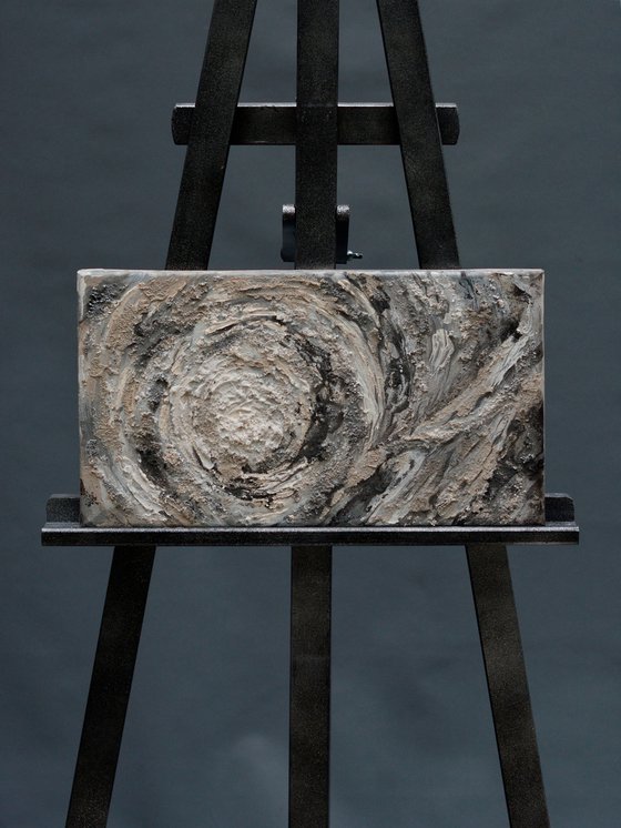 Black, grey and white textured abstraction Mini galaxy