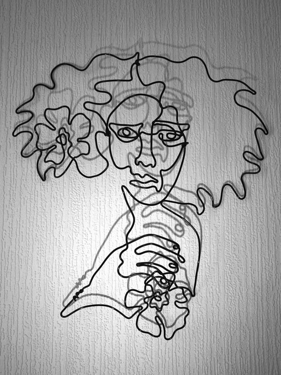 Lady with Flowers