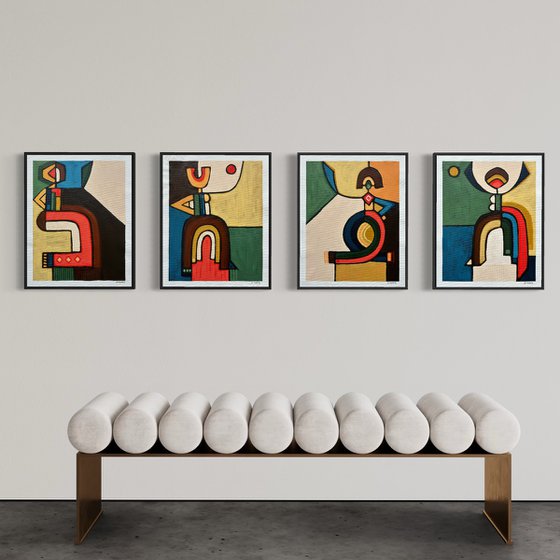 Dancing to the Rhythm (Set of 4)