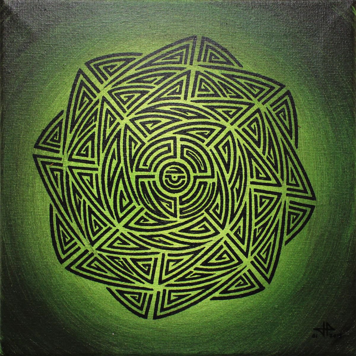 Tribal Green By Jonathan Pradillon, 8 X 8, Artwork For Sale On Artfinder