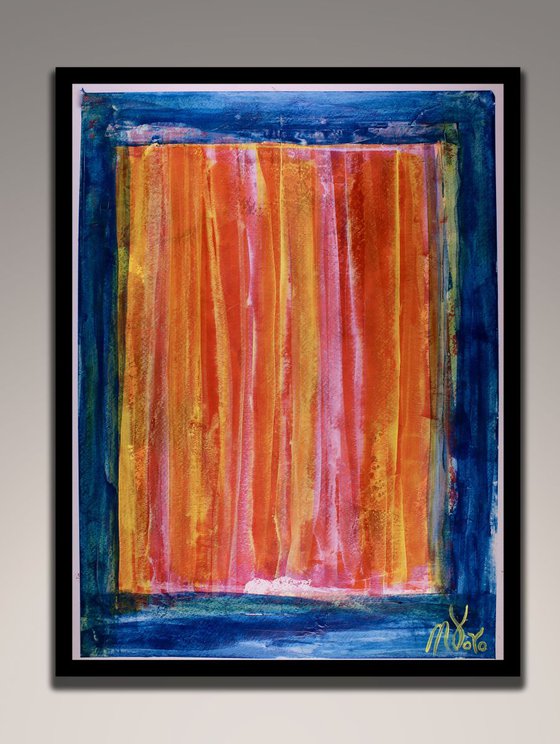 Art on paper - An open Window - 46 x 61 cm
