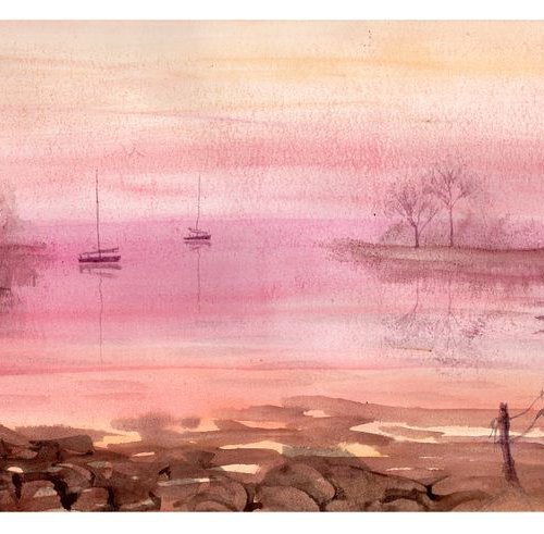 Magenta Evening by Yulia Schuster
