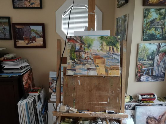 Hydrostone, plein air