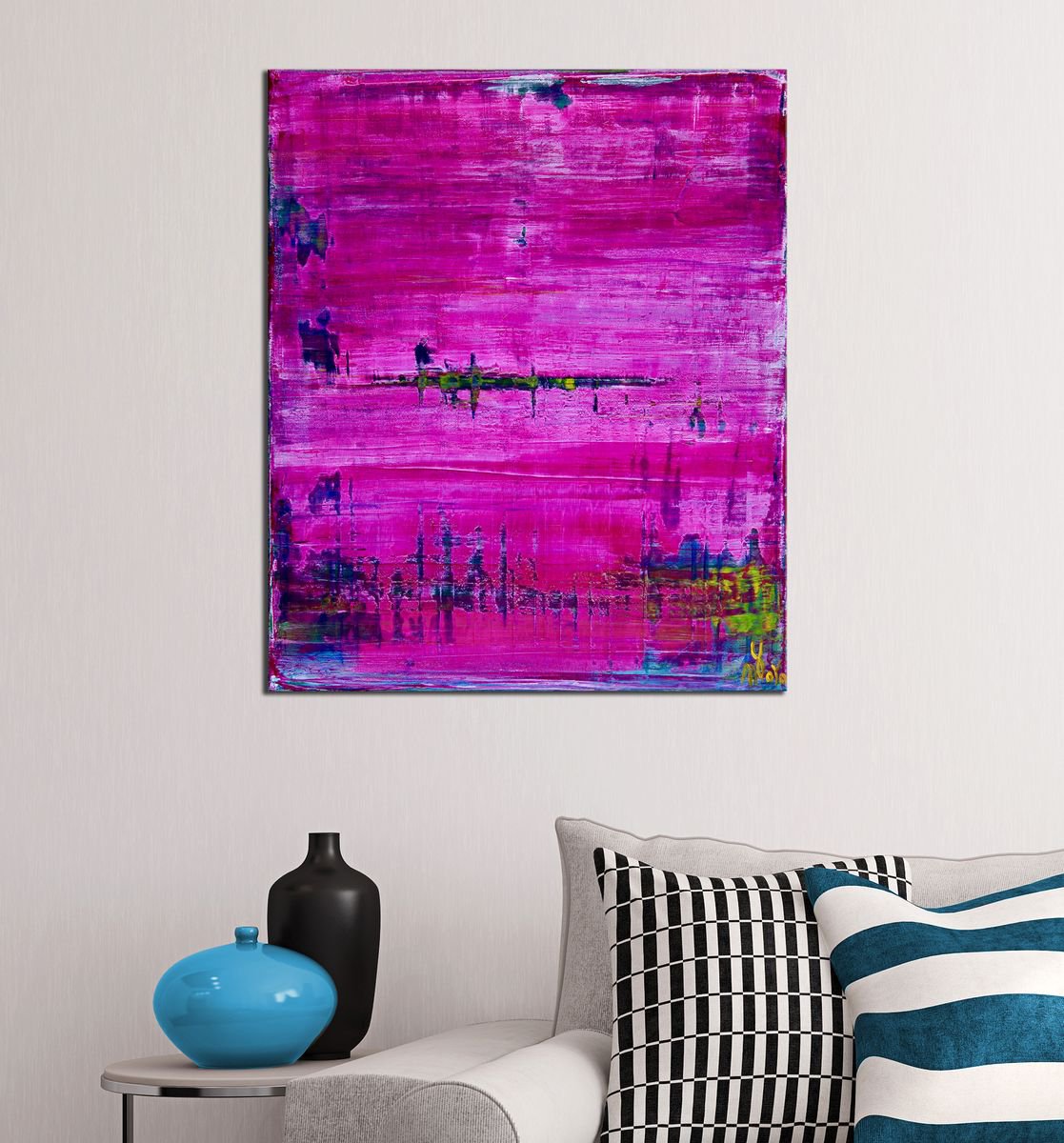 Distant Pink Panorama By Nestor Toro, 20 X 24, Artwork For Sale On Artfinder
