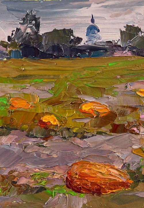 Autumn has Come to the Pumpkin Field by Boris Serdyuk