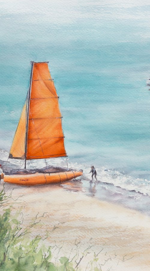 Orange sail by Kateryna Nazarenko