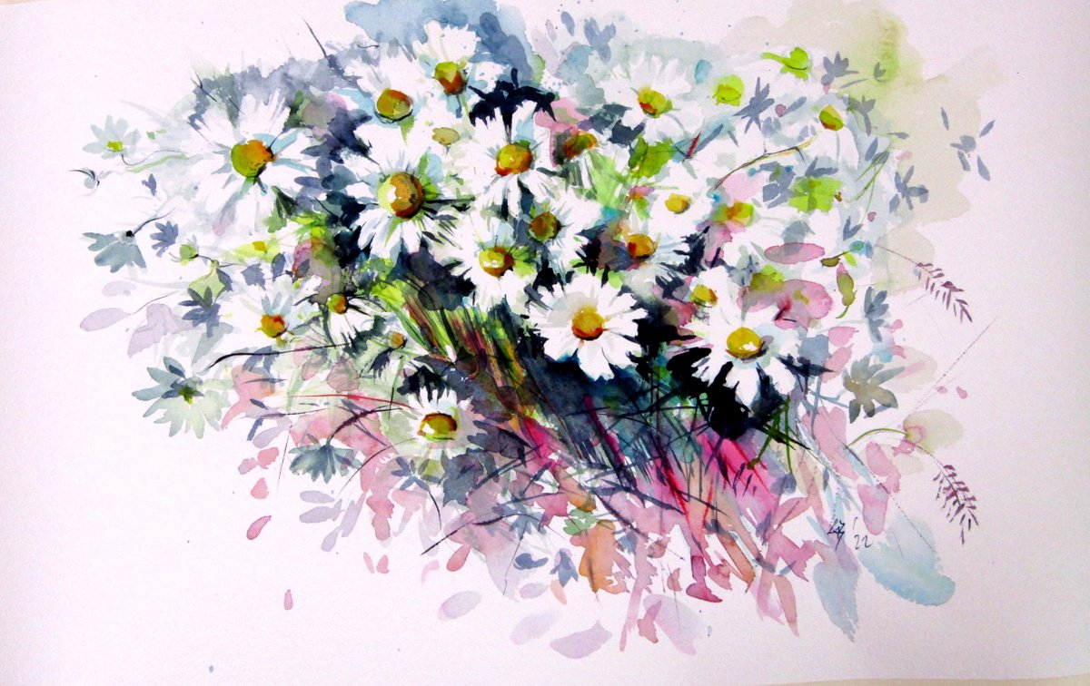 Chamomile flower /32,5 x 50 cm/ by Kovcs Anna Brigitta