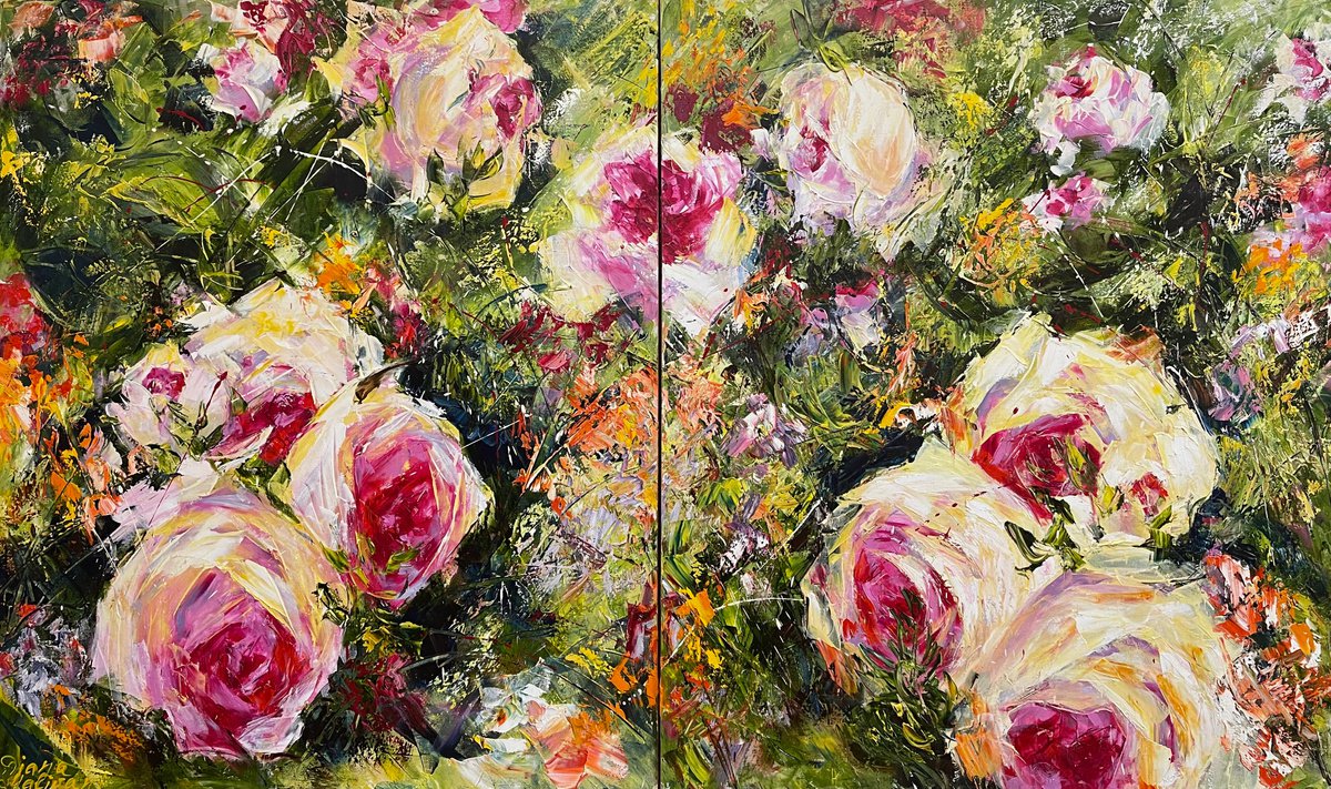 Roses. Diptych by Diana Malivani