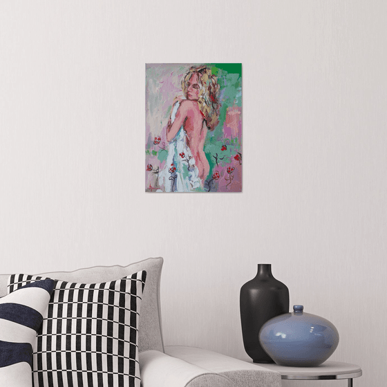 Spring Splendor - Figurative Painting on Canvas