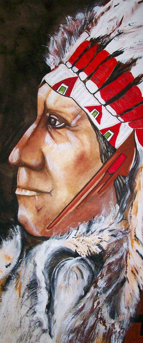 War Bonnet, Native American. by June Holman