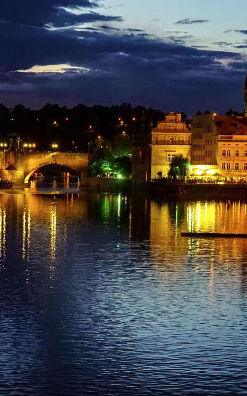 Prague at night 2016 Limited edition  1/150 12"x 8" by Laura Fitzpatrick