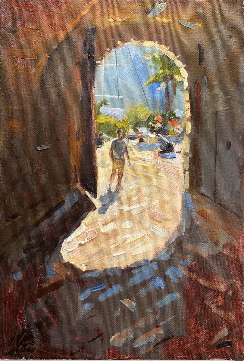 Gate of old city Kotor | oil painting on canvas by Nataliia Nosyk
