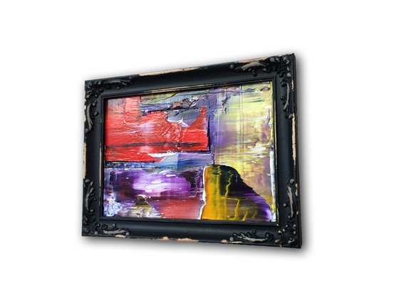 "Beautiful As You Are" - FREE USA SHIPPING - Original PMS Micro Painting On Glass, Framed - 8 x 6 inches