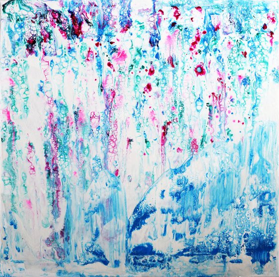 Last days of Summer / 60 cm x 60 cm Abstract painting