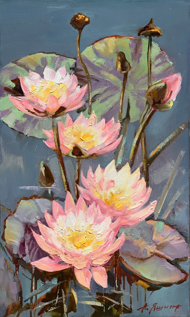 Gentle lotuses by Alla Yashina