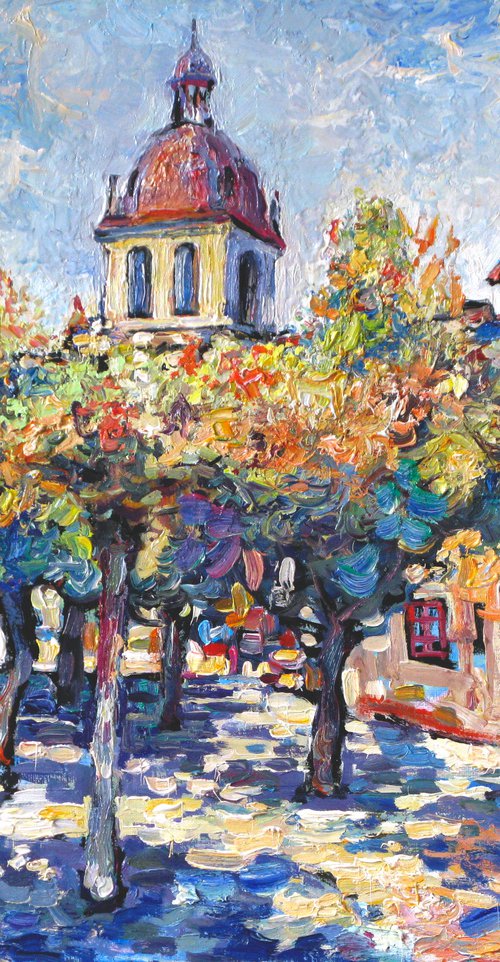 Alley in Saint-Antoine-l'Abbaye. by Nikifor Swiristuhin