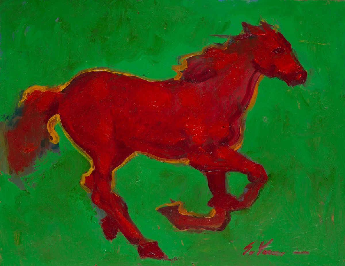 Red horse by Sergei Yatsenko