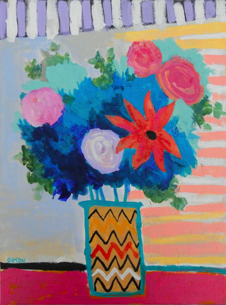Still Life Flowers In Vase 3 by Andrew Orton