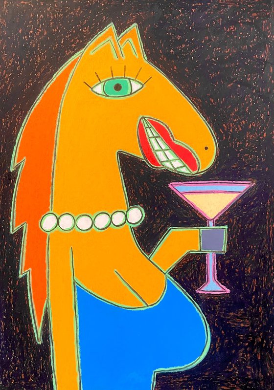Madame Horse with Martini