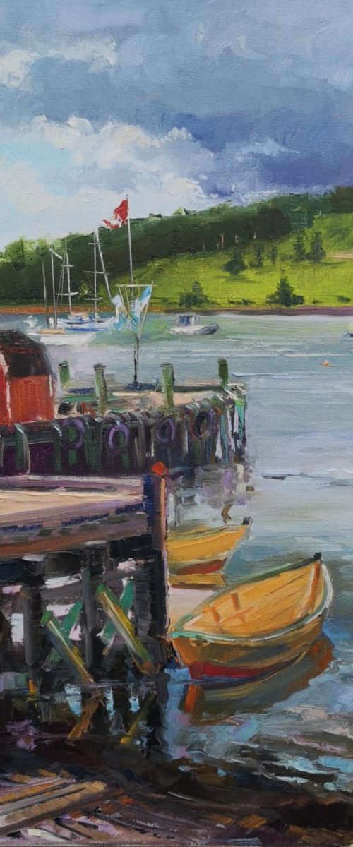 Lunenburg bay, plein air (16x20x0.7") by Alexander Koltakov