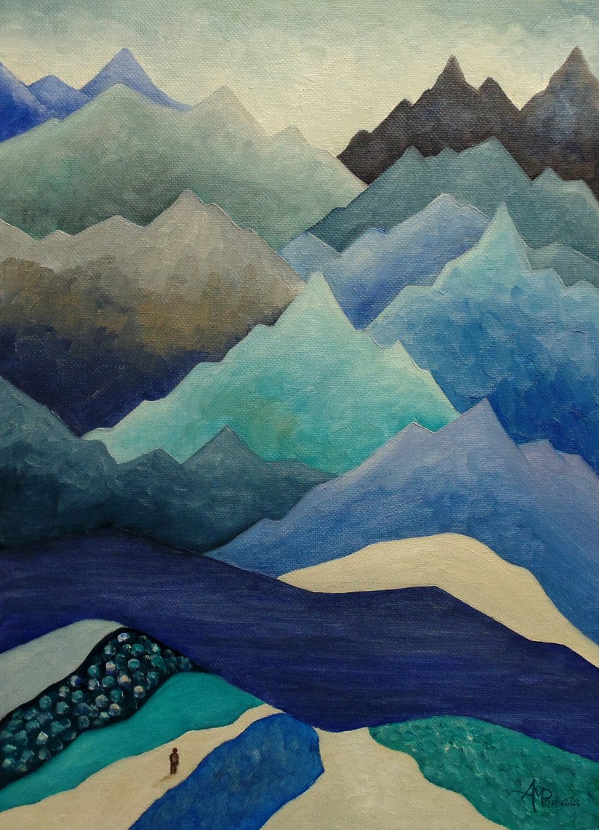 Out Of The Blue By Angeles M. Pomata, 9 X 13, Artwork For Sale On Artfinder