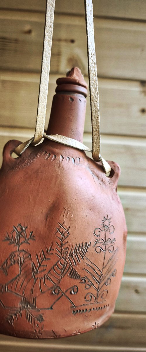 Tripolye-Style Ceramic Flask by Nina Stasiukova