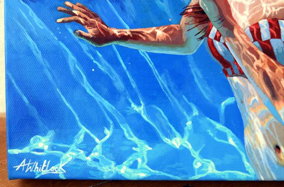 Underneath XLIII - Miniature swimming painting