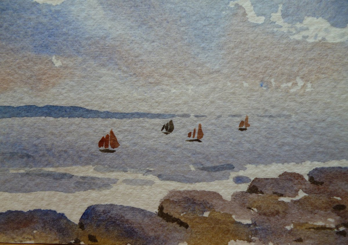 Hookers in Galway Bay by Maire Flanagan