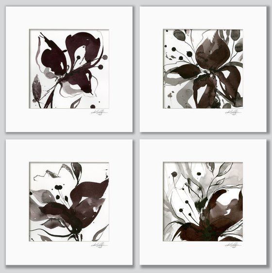 Organic Impressions Collection 3 - 4 Abstract Paintings