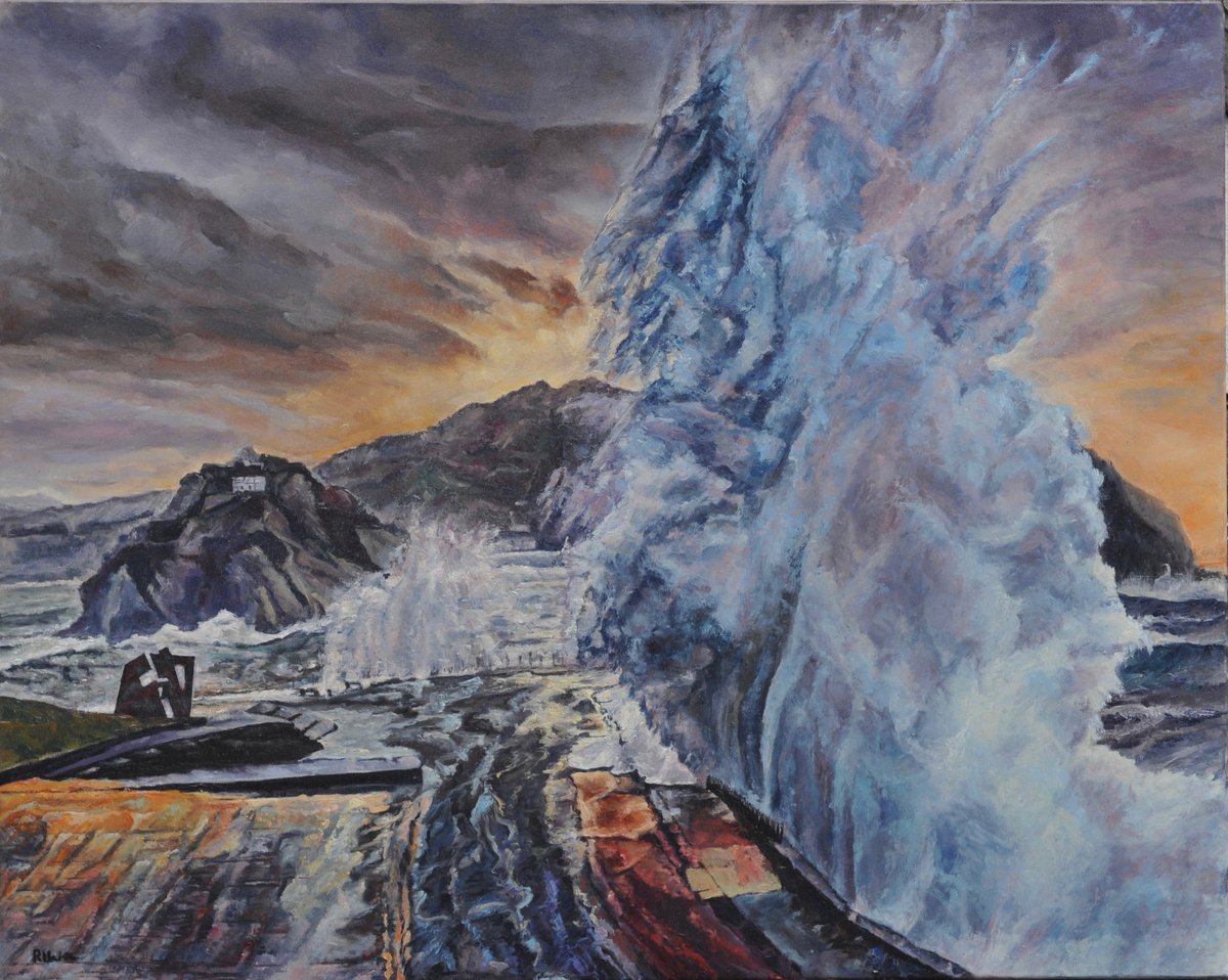 Impressionistic Landscape Oil Painting By Fuensanta Ruiz Urien, 32 X 26, Tu En El Cielo, Original Artwork