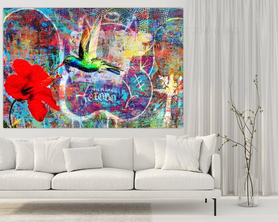 Street Art Hummingbird