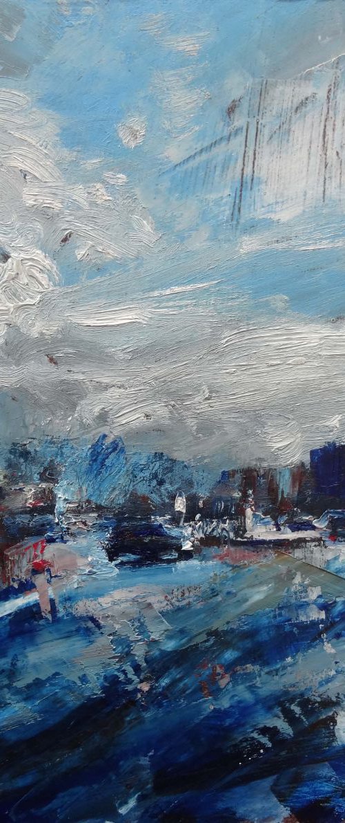 Paris,Place de la Bastille after the rain by Manuel Leonardi