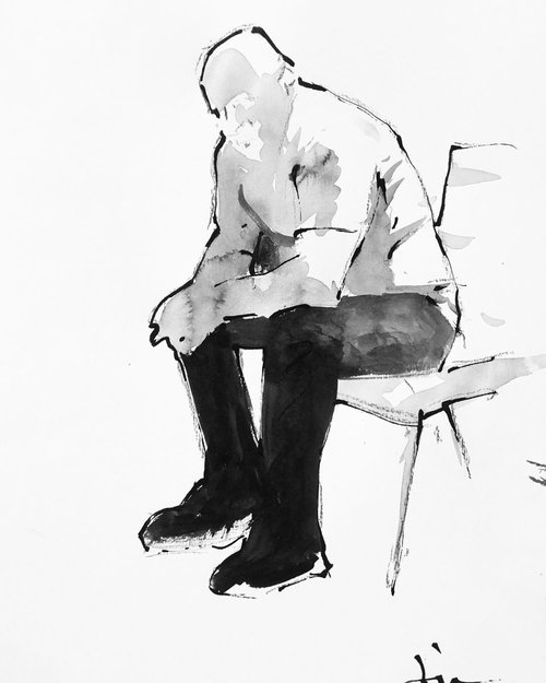 Man on a Chair by Dominique Dève