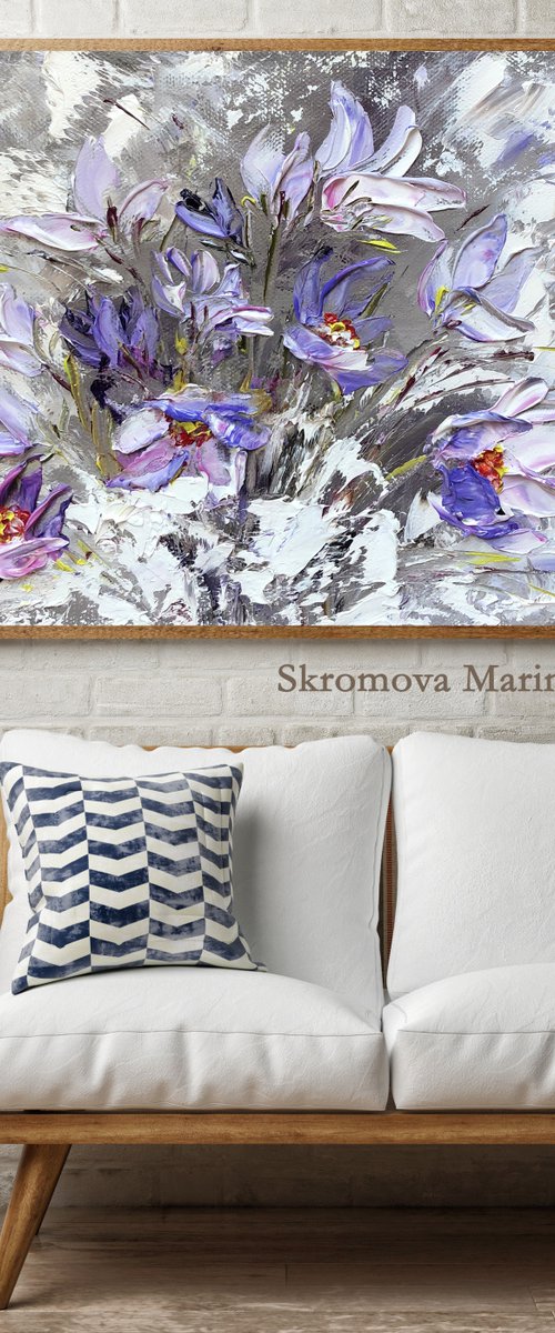 SNOW FLOWERS - Primroses. Snowdrops. Nature. Snow. Early spring. Cosiness. Dream. by Marina Skromova
