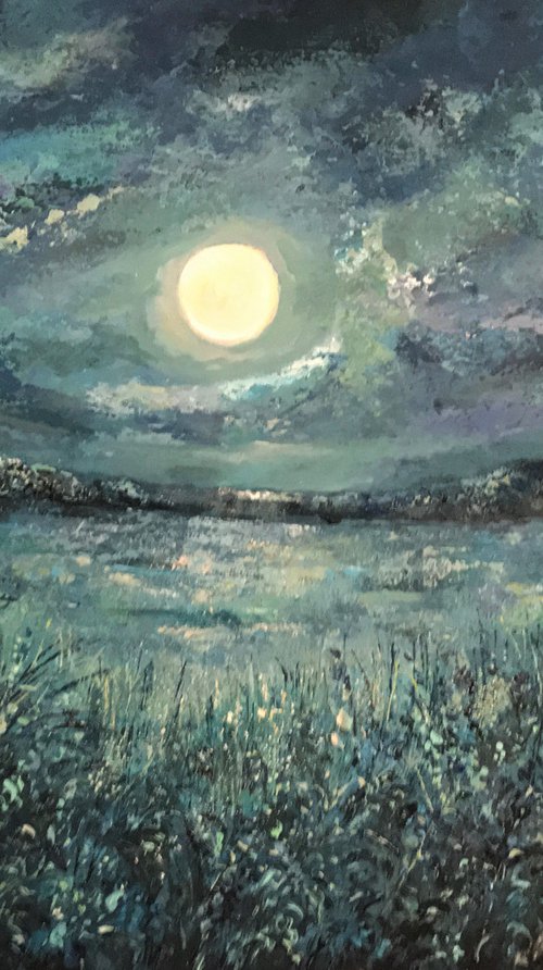 Moonlight on the Marsh by Colette Baumback