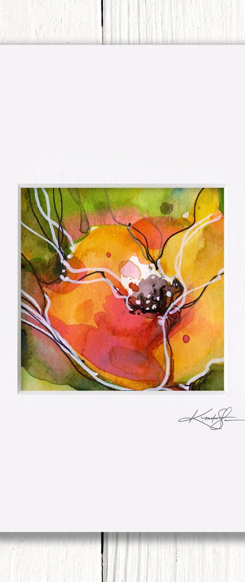 Little Dreams 44 - Small Floral Painting by Kathy Morton Stanion by Kathy Morton Stanion