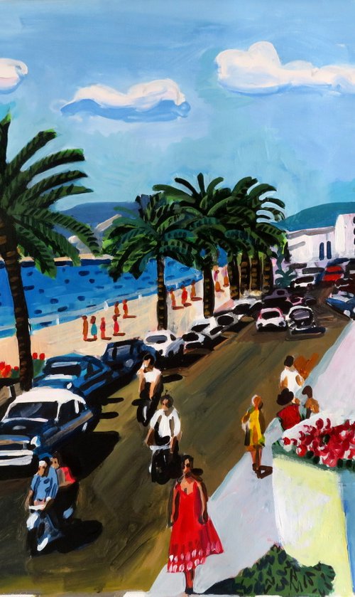Cannes 1950s - Baie des Anges 2 by Stephen Abela
