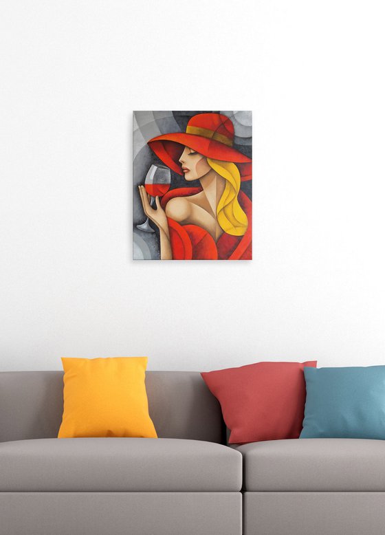 Die Dame in Rot