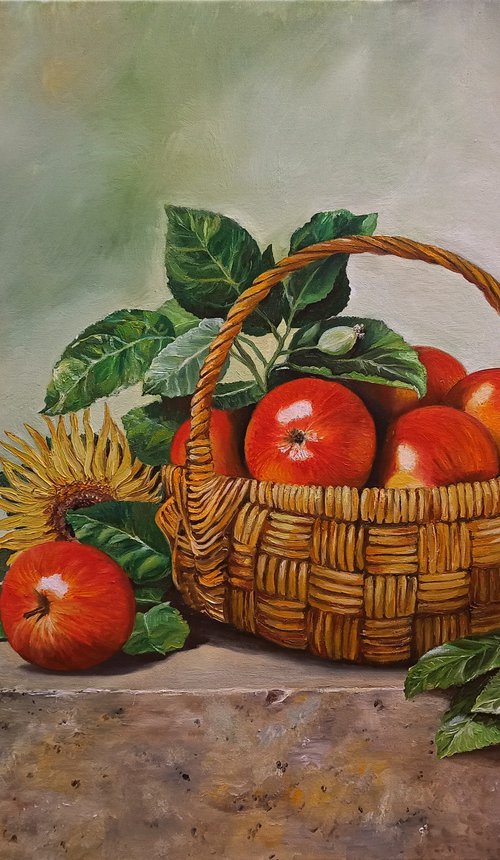 Still life with apples by Anna Rita Angiolelli