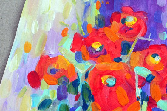 Poppies in vase