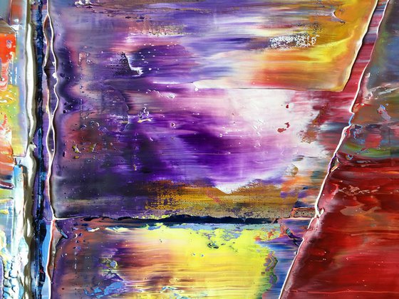 "Getting Our Sh#t Together" - FREE USA SHIPPING + Save As A Series - Original PMS Abstract Diptych Oil Paintings On Canvas - 40" x 16"